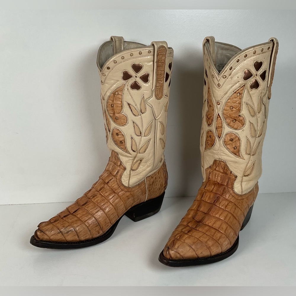 Cuadra Butterfly Cowgirl Boots | Caiman Tail | Tooled Inlays | Women’s 6.5